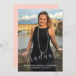 Convite Graduação De Fotos De Script De formando Em Prata