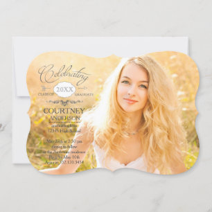 Convite Graduação de Fotos em Tipografia Moderna