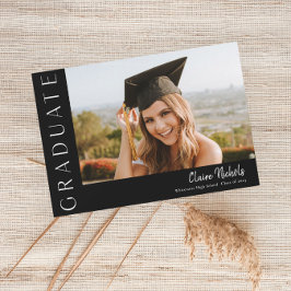 Convite Graduação de Fotos Horizontal Moderna