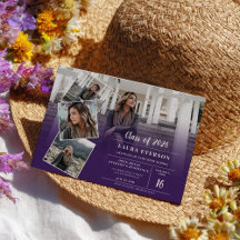 Graduação de fotos minimalista violeta roxa modern