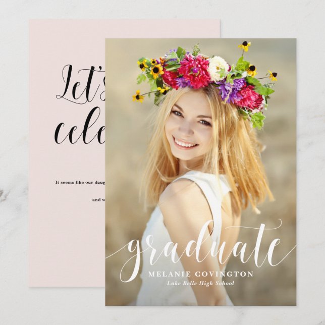 Convite Graduação de Fotos por Cláudio Moderno Branco (Frente/Verso)