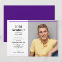 Graduação de fotos roxa com Formando Clássico 2023