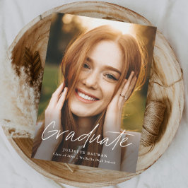 Convite Graduação de Fotos Simples com Formando de Script 