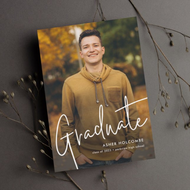 Convite Graduação de Fotos Simples com Formando de Script  (Criador carregado)