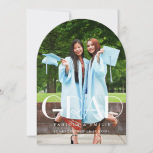 Convite Graduação de Gêmeos do Jardim dos Prados de Flores