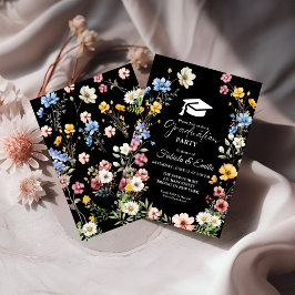 Convite Graduação de Gêmeos do Jardim dos Prados de Flores