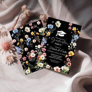 Convite Graduação de Gêmeos do Jardim dos Prados de Flores