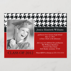 Convite Graduação de Houndstooth