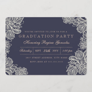 Convite Graduação de Lace Vintage
