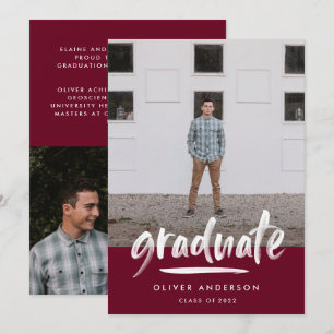 Convite Graduação de na moda de fotografia com script bu