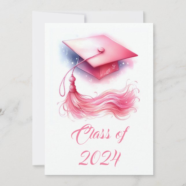 Convite Graduação de Pastel Elegante Moderno (Frente)