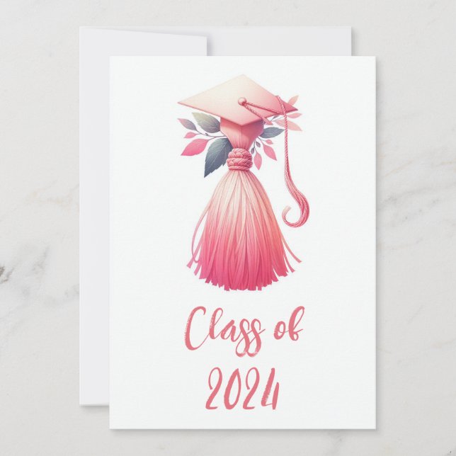 Convite Graduação de Pastel Simples Moderna (Frente)