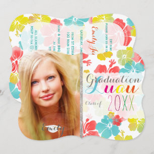 Convite Graduação de PixDezines Hibiscus Luau