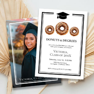 Convite Graduação de Rosquinhas e Graus Pretos e Brancos
