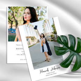 Convite Graduação de Script de Caligrafia Personalizada 2