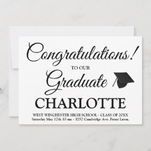 Convite graduação de script personalizado do formando de p