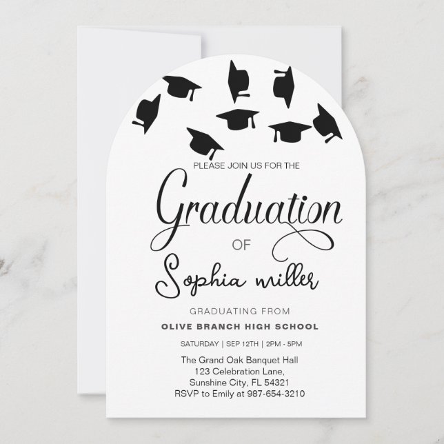 Convite Graduação de segundos graus, Festa de formatura (Frente)