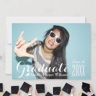 Convite Graduação de Tipografia Legal Classe de Foto de