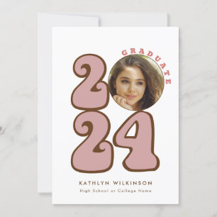 Convite Graduação Divertida e Groovy com Letra de Função F