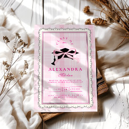 Convite Graduação do Arco rosa coquette