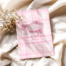 Convite Graduação do Arco Rosa Coquette Retro