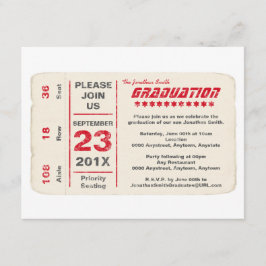 Convite Graduação do bilhete da estrela de esportes,