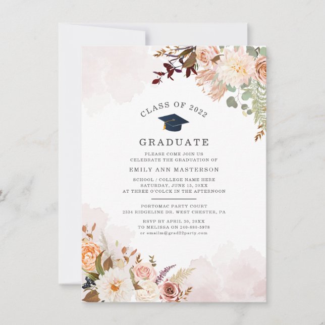 Convite Graduação do Partido Formando Floral 2025 (Frente)