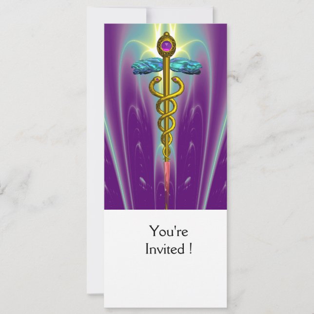 Convite Graduação Dourada CADUCEUS, Sindicatos Médicos (Frente)