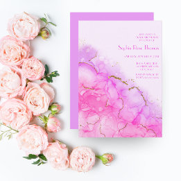 Convite Graduação Elegante Dourada Com Lixo De Álcool De L