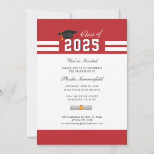 Convite Graduação em 2022, Formando Simples, Greve Branc