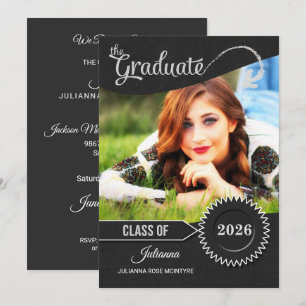 Convite Graduação Em Ano Personalizado Da Classe Quad In