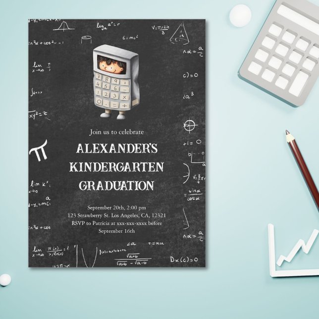 Convite Graduação em Jardim de Infância para Crianças da M (Criador carregado)