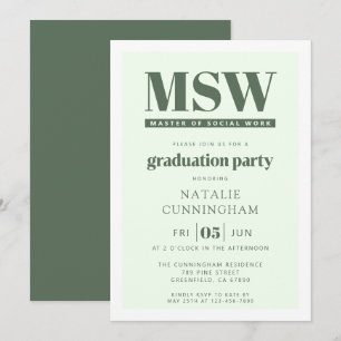 Convite Graduação em MSW Mestrado em Serviço Social Modern