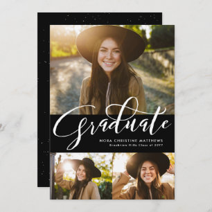 Convite Graduação em preto de formando 3