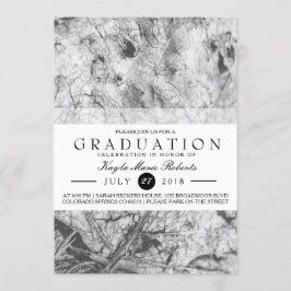 Convite Graduação em preto e branco elegante