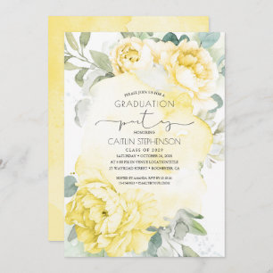 Convite Graduação em verde botânico amarelo
