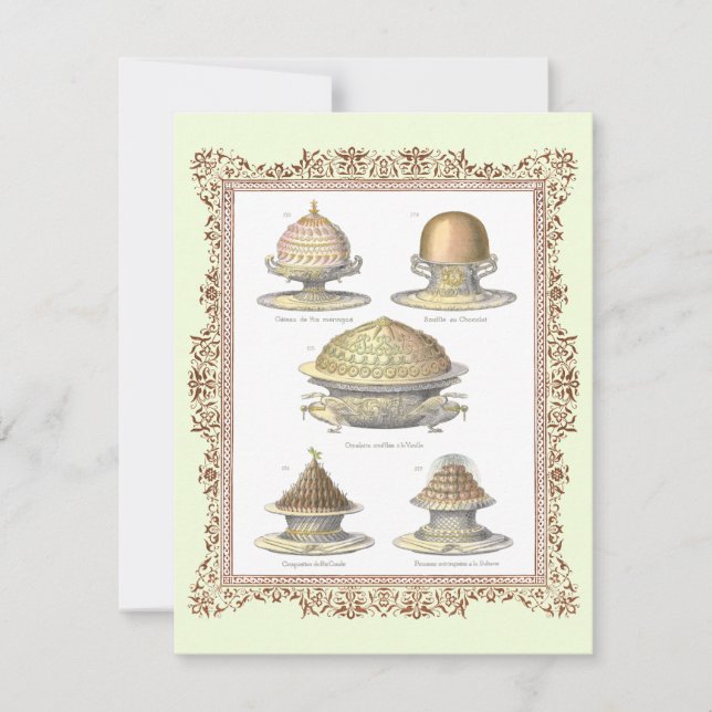 Convite Graduação escolar do Chef Cozinhar de Bolo (Frente)