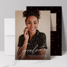 Graduação escrita moderna simples foto formatura