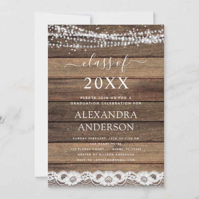 Convite Graduação Farmhouse Rustic 2022 (Frente)