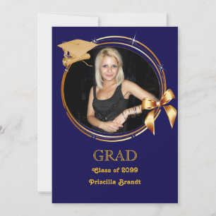 Convite Graduação, foto, mar, ouro, quadro, chapéu de form