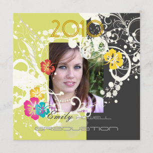 Convite Graduação Grunge 2010/Quadro cardíaco/borboleta