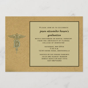 Convite Graduação Invitat da escola dental do pendente d