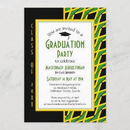 Convite GRADUAÇÃO JAMAICA Patriótica jamaicana