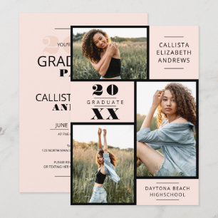 Convite Graduação Mínima Moderna De Graduação De Foto