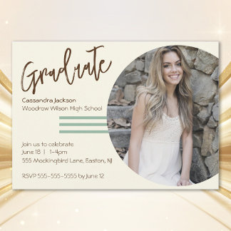 Convite Graduação Minimalista Boho