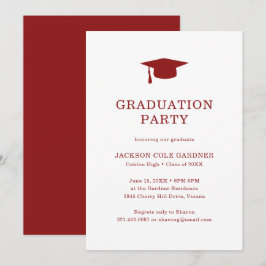 Convite Graduação Moderna Mínima Simples