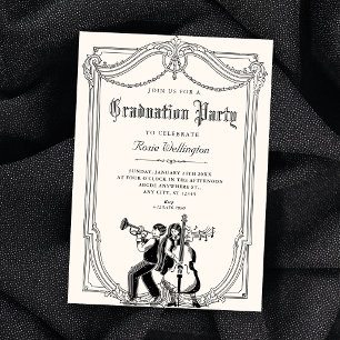 Convite Graduação musical vintage