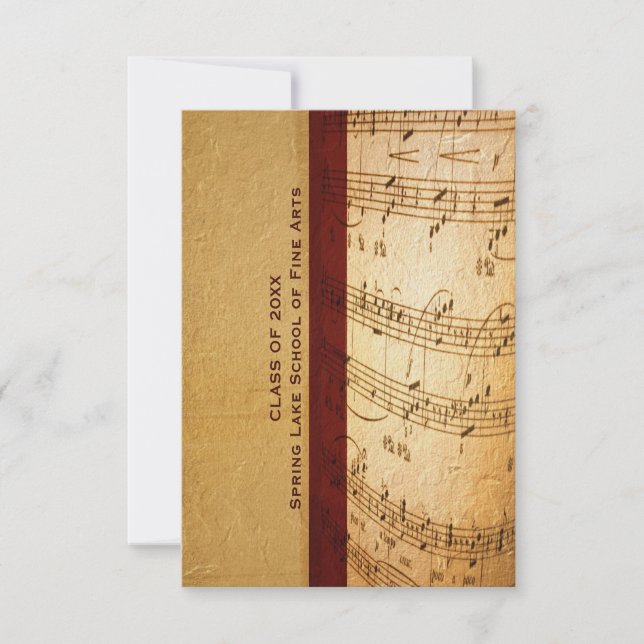 Convite Graduação na Academia de Música ou Artes de Execuç (Frente)