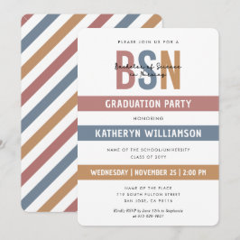 Convite Graduação na Escola de Enfermagem de BSN Retro RN