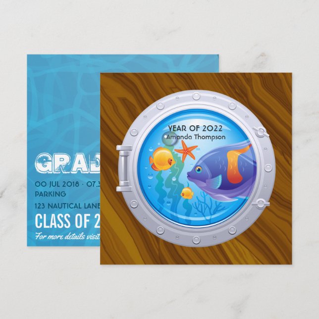 Convite Graduação náutica (Frente/Verso)